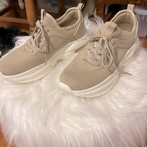 Beige Tennis Shoes